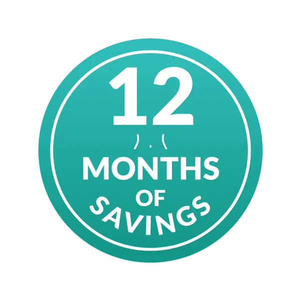 Prime Membership badge graphic highlighting 12-month savings and exclusive benefits.