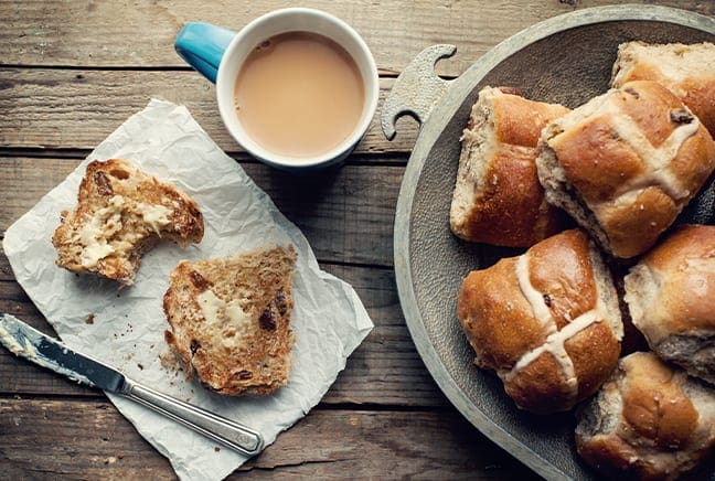 healthy hot cross buns