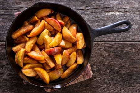 Fried Cox Apples With Cinnamon