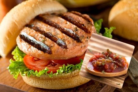 Salmon Bonfire Burgers